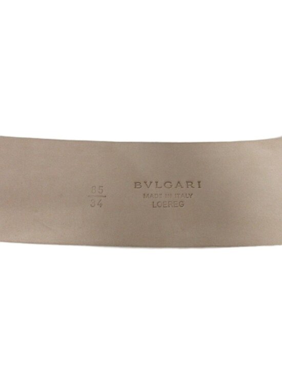 Bvlgari Round Buckle Belt Leather White main image 9